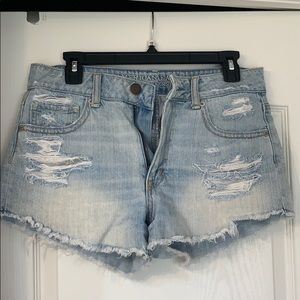 Distressed Denim Shorts